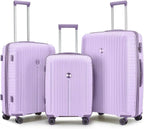 5-piece PP hardshell lightweight travel carry-on luggage set with dual spinner wheels