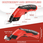 Cordless Electric Scissors 4 2V Rechargeable with 3 Blades Safety Lock for Fabric Cardboard Carpet