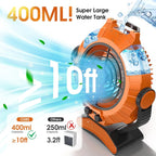 JYew Portable Air Conditioners,Misting Fan With 10000mAh Rechargeable Battery Operated Fan, Outside Camping with Hook USB for Bedroom Outdoor Tents Travel Summer