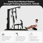 BalanceFrom Multifunctional Steel Frame Home Gym Machine with Floor Mat