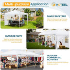 HOTEEL 10x30 Party Tent with 8 Removable Sidewalls for Parties, Weddings, BBQ