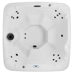 Lifesmart Spas 110 Volt 7 Person 22 Jet Square Plug And Play Hot Tub with Ozonator in Espresso