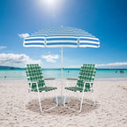 VINGLI Patio Lawn Webbed Folding Chairs Set of 2 Outdoor Beach Portable Lawn Chair