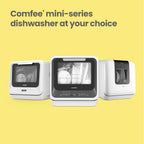 COMFEE' Portable Mini Dishwasher Countertop with 5L Built-in Water Tank for Apartments& RVs
