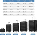 Luggage 6-piece hardshell expandable suitcase lightweight travel carry-on luggage set