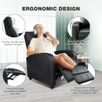 Swivel Rocking Recliner Chair with Extra Large Footrest High Back, Upholstered Glider Nursery Chair for Living Room, Bedroom & Nursery, Comfortable Deep Seat for Relaxation, Grey