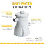 Funsicle 12ft x 30in Round Sea-Thru QuickSet Above Ground Pool with Cartridge Filter Pump, Age 6 & up