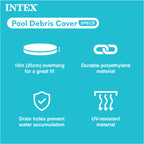 INTEX Metal Frame 10' x 30 Outdoor Swimming Pool with Filter Pump & Cover