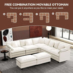 ihanherry 146-inch U-shaped modern sofa modular area cloud sofa