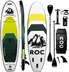 Roc Inflatable Stand Up Paddle Board 10' 6 with Premium SUP Paddle Board Accessories