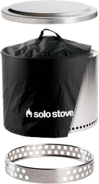 Solo Stove Bonfire 2.0 with Stand, 19.5 Inch Smokeless Fire Pit with Removable Ash Pan - Portable Outdoor Fire Pit - Stainless Steel Wood Burning Fireplace, Ideal for 4-6 People, 21.75 lbs
