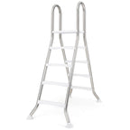 Costway 75.6 Above Ground Pool Ladder with Top Platform Non-slip Steps & Rounded Handrails