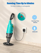 Efurden Cordless Pool Vacuum, Handheld Pool Vacuum with Running Time up to 60-Minutes for Above Ground Pools, Spas and Hot Tubs, Yellow