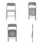 Mainstays 5-Piece 34 Square Centerfold Folding Card Table and 4 Folding Chairs Set, White