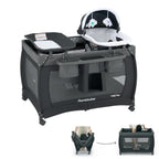 Pamo Babe Baby Playpen - Heavy-duty steel frame provides a safe sleeping space and portable crib