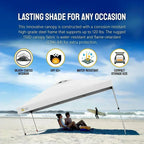 10x10 Pop-Up Awning One-Click Installation Beach Tent Outdoor Sunshade Silver Coated Top