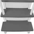 Aqua Select White Outside Flip-up Safety Ladder for Above Ground Pools 48-54H