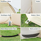 Alvantor Screen House Gazebo Pop Up Igloo Screened Canopy Tent with Mosquito Netting Sides
