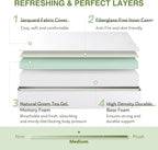 8-inch double mattress with memory foam for medium firm support