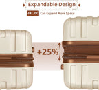 Luggage 6-piece hardshell expandable suitcase lightweight travel carry-on luggage set