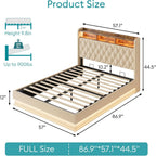 Queen Bed Frame Storage Lift Up Queen Size Bed Frame Headboard Upholstered Platform Bed