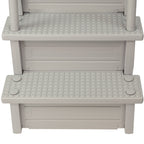 Aqua Select White Outside Flip-up Safety Ladder for Above Ground Pools 48-54H