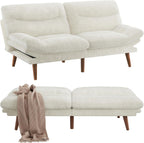 Convertible Futon Sofa Bed, 66 Inch Corduroy Futon Sofa Recliner Sofa Bed for Small Spaces, Playrooms or Offices