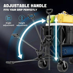 48 Extra Large Folding Travel Cart 560 lb Capacity 350 L Heavy Duty Utility Cart with Brakes