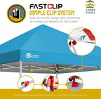10x10 Pop-Up Awning One-Click Installation Beach Tent Outdoor Sunshade Silver Coated Top
