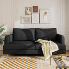 Loveseat Sofa Couch for Living Room with USB Type C Ports 70 Small Dark Gray Upholstered Couches