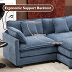 ihanherry 146-inch U-shaped modern sofa modular area cloud sofa