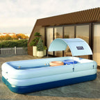 YUEWO Foldable PVC Swimming Pool Hard Plastic Shell Portable Swimming Pool for Adults Blow Up Pool for Family Garden Backyard (2.6m/102in,Pink)