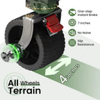 Double-decker cart 500 lb capacity 400 liter foldable cart all-terrain wheels foldable cart