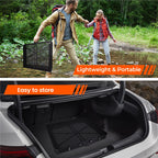 OHHANI Folding Grill Table, 3 ft Portable Outdoor Bbq Picnic Table, Easy Storage for Camping, Black