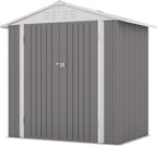 Patiowell 5x3 FT Outdoor Storage Shed Tool Shed with Sloping Roof and Lockable Door Metal Shed