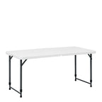 Mainstays 4' Adjustable Height Centerfold Folding Table, White