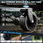 48 Extra Large Folding Travel Cart 560 lb Capacity 350 L Heavy Duty Utility Cart with Brakes