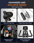 pooboo Exercise Bike Adjustable Magnetic/Brake Pad Resistance Silent Belt Drive Cycling Bike