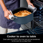 Ninja Slow Cooker 8.5 Quart Multi Cooker with Dutch oven steamer glass lid with integrated spoon