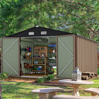 Devoko Outdoor Storage Shed 5 x 3 FT Lockable Metal Garden Steel Anti-Corrosion Storage House