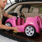 Step2 Whisper Ride II Ride On Push Toy Car Pink Ride On Car Seat Belt Easy Storage Transport