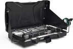 Coleman Triton 2-Burner Propane Stove Portable Camping Cooktop 2 Adjustable Burners Wind Guards