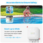 Pool Alarm, Briidea Solar Wave Pool Alarm, Summer Pool Safety, Indoor/Outdoor Dual Alert, Adjustable Sensitivity