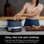 Ninja Slow Cooker 8.5 Quart Multi Cooker with Dutch oven steamer glass lid with integrated spoon