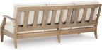 Coastal view outdoor terrace eucalyptus sofa