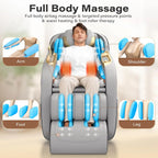 Full Body Massage Chair, 160° Zero Gravity Recliner with Body Scan, 50 SL Track Shiatsu Massage Chair, Spot Massage, Foot Roller
