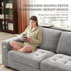 ihanherry 146-inch U-shaped modern sofa modular area cloud sofa