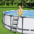 Bestway Steel Pro MAX 15’ x 48 Metal Frame Above Ground Pool, Blue, POOL ONLY