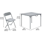 Mainstays 5-Piece 34 Square Centerfold Folding Card Table and 4 Folding Chairs Set, White