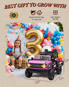 Kids Pink Ride-On Truck Battery Powered Electric Toy Car